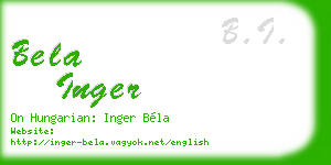 bela inger business card